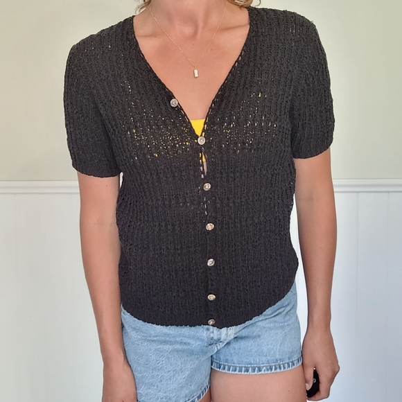 Knit black cardigan - Picture 4 of 8